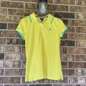 Bright Yellow U.S Polo Assn Polo kids Shirt